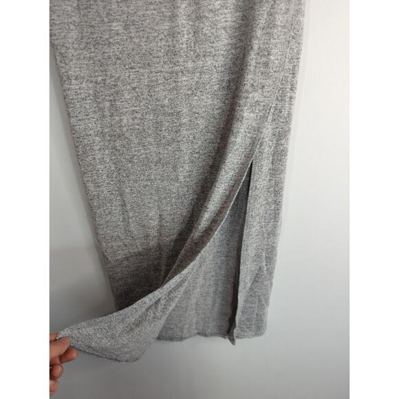 Aritzia Wilfred Free Grey Shields Knit Midi Pencil Slit Pull-On Skirt Women's S - Picture 8 of 12